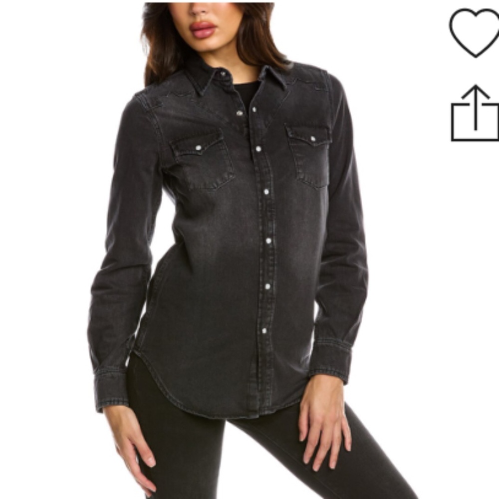 NWOT 10.11 STUDIOS Eva Shirt In Black XS
